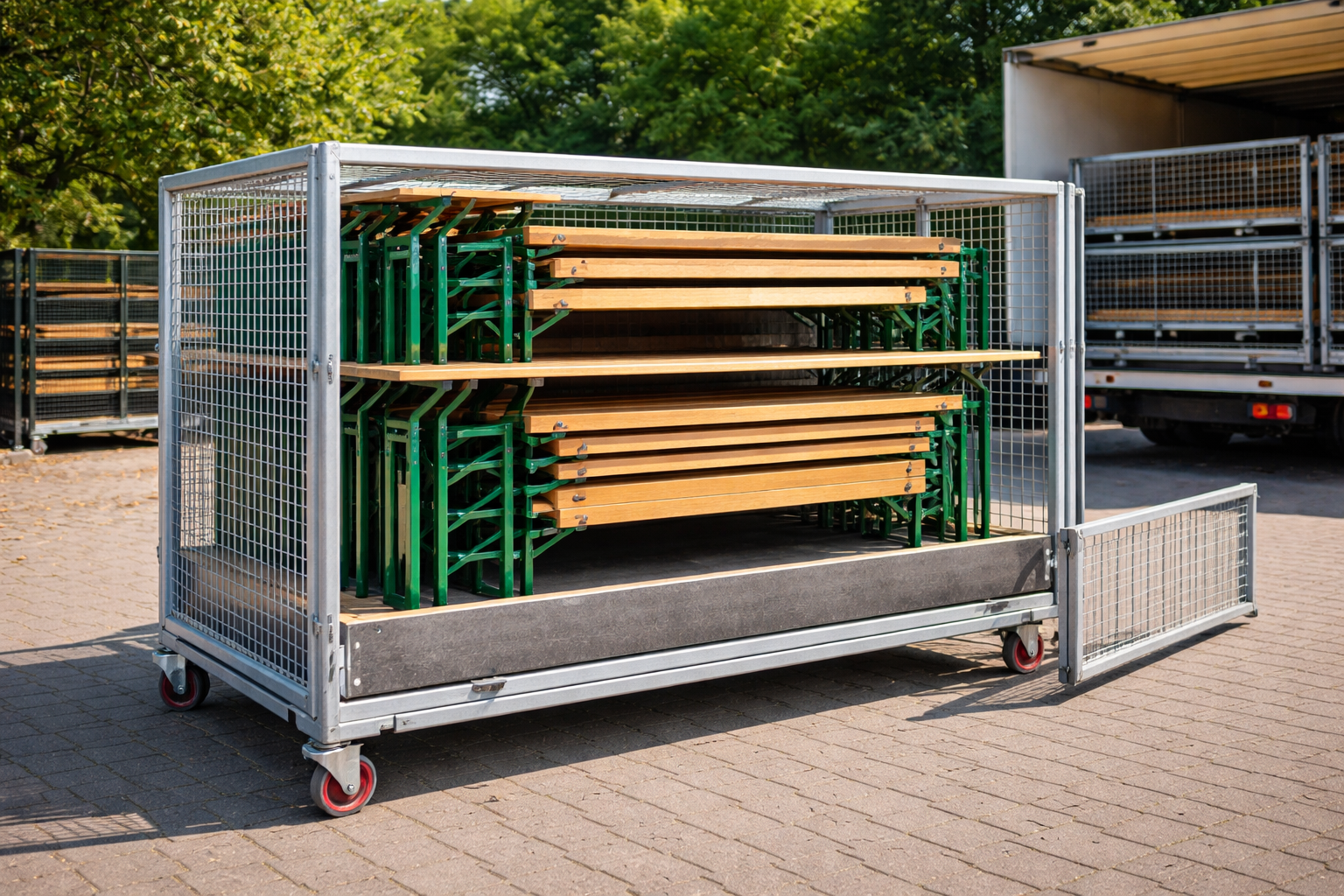 Transportbox für Bierzeltgarnituren – optimaler Schutz für Lagerung und Logistik